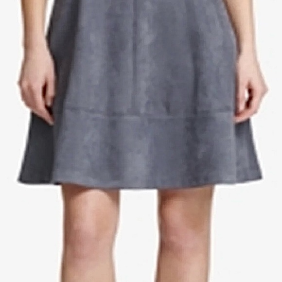 DKNY Faux Suede Fit Flare Scuba Dress Size 4 - Picture 4 of 13